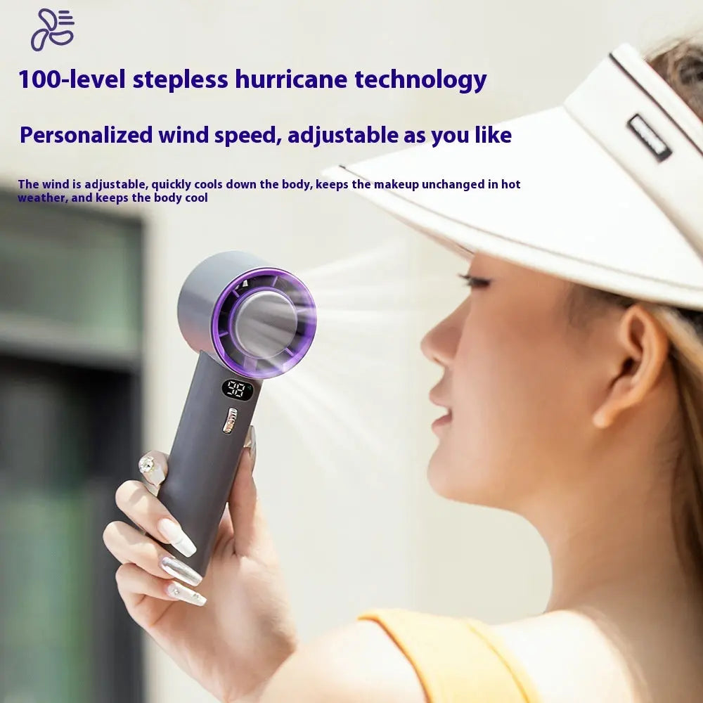 Portable Handheld Turbo Fan with Semiconductor Refrigeration 3000mAh Battery Wind Speeds Adjustable fan – Stay Ice Cool Anywhere, Anytime! Zyloraglobal