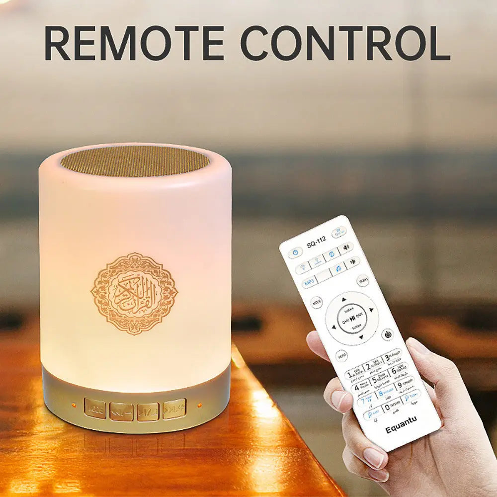 Islamic Quran Bluetooth Speaker – Portable Audio Device with Remote Control, Surround Sound & 6 LED Lights Zyloraglobal