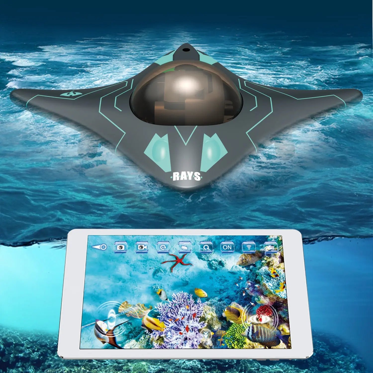 Remote Control Six-way Real-time Transmission Wireless 15m Control, Real-Time Transmission, Underwater Camera Boat Photo Video Visual Remote-control Ship  for Kids & Adults. Zyloraglobal