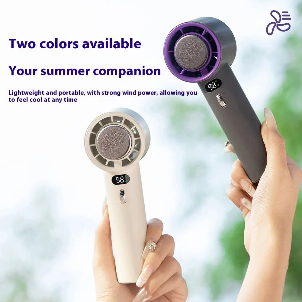 Portable Handheld Turbo Fan with Semiconductor Refrigeration 3000mAh Battery Wind Speeds Adjustable fan – Stay Ice Cool Anywhere, Anytime! Zyloraglobal