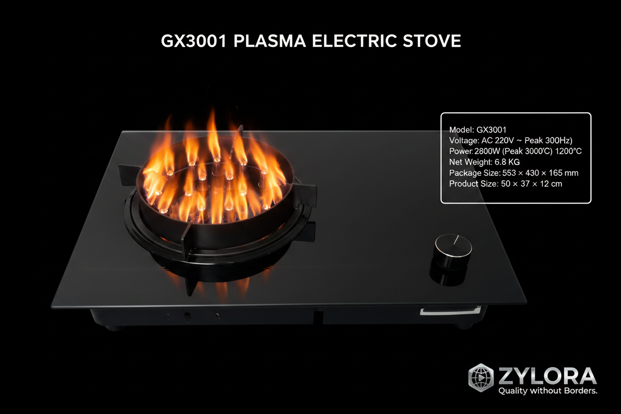 Electric Flame Stove 2800W – Cook With Real Fire, No Gas Needed